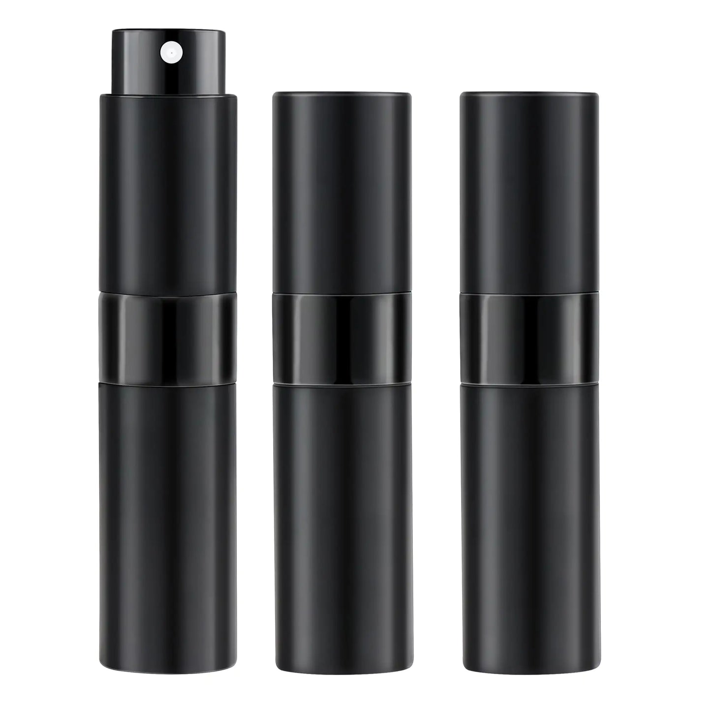 8ML Atomizer Perfume Spray Bottle for Travel Empty Cologne Dispenser, Portable Sprayer (balck,3Pack)[Travel Essentials] balck