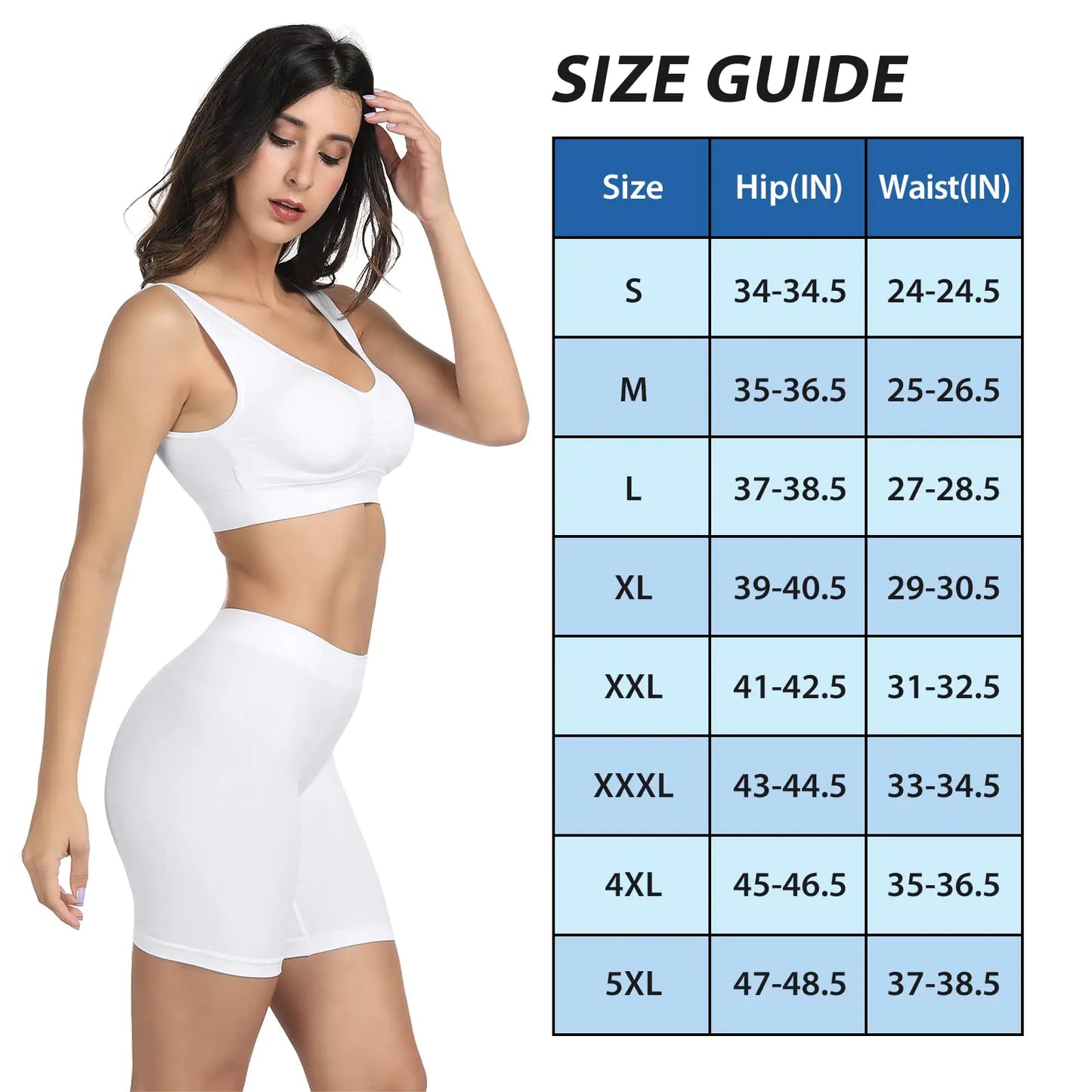 BESTENA Slip Short for Under Dresses Seamless Smooth Workout Yoga Bike Shorts for Women 1pack White#01 Small